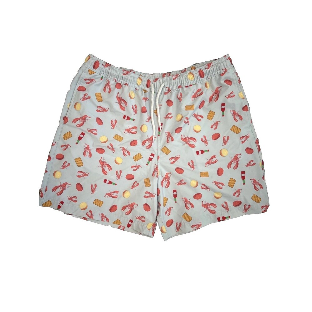 Men’s Large Crawfish Boil Swim Shorts Trunks Beach Travel Pool Vacation No liner